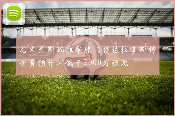 尤文图斯瞄准希腊门将佐拉基斯转会费预计不低于2000万欧元